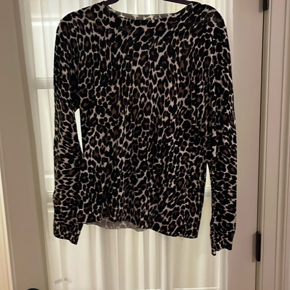 J crew animal print sweater
